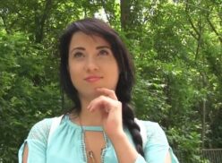 Public Agent – Sexy black haired russian fucked in the woods
