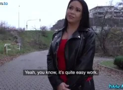 Public Agent – Busty brunette fucking a stranger for money