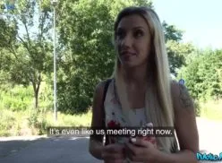 Public Agent – Tunnel sex with blonde in dress