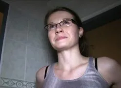 Public Agent – Hot glasses babe fucks in public bathroom