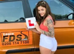 Fake Driving School – Spanish kitty cat rides cock