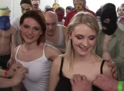 Czech Gangbang 04 – 120 cocks for 2 busty girls